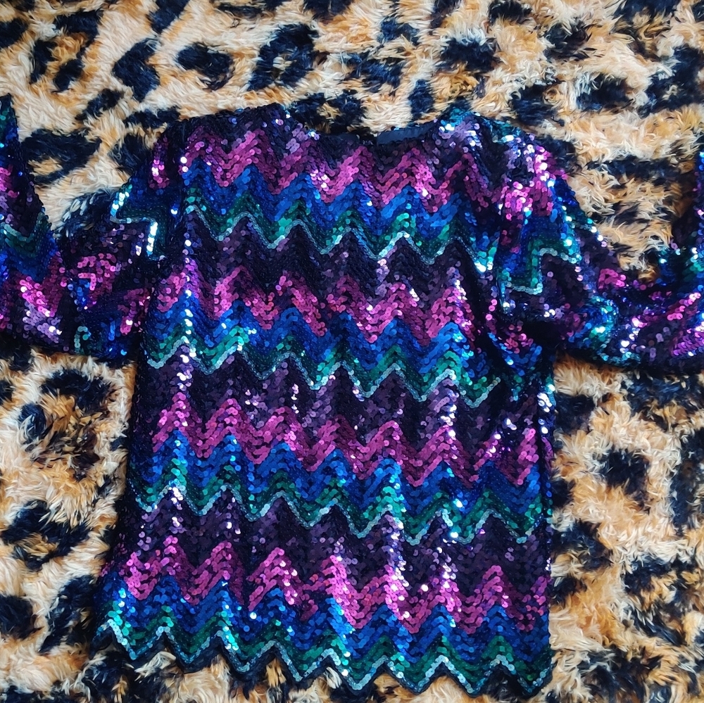 Yves de Mardix Vintage Sequin top